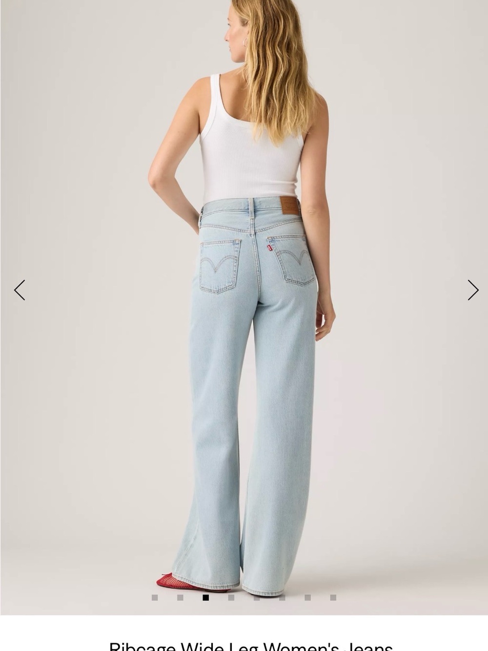 NWT Levi's Ribcage Wide Leg Jeans in Light Blue Womens 29x32